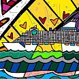 Romero Britto "Happy happy times" Direct Digital Printing 60 x 70 cm