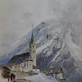 Rudolf Preuss "Galtür (Paznaun)" Aquarell 1901