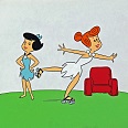 The Flintstones "Betty and Wilma" Original Production Cel 27 x 32 cm