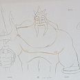 Disney TV Art "Triton II" Original Pencill Drawing 30 x 43 cm