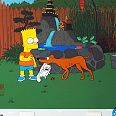 The Simpsons, Bart & Dog, The Frying Game, DABF 16, Original Production Cel