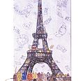 Thitz "Paris Miracle au Tour Eiffel" 2017 Acrylfarben und Tüten auf Leinwand 100 x 50 cm
