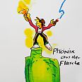 Udo Lindenberg "Phönix aus der Flasche" Siebdruck 56 x 42 cm