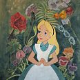Ulrich Schröder "Alice" Mischtechnik auf Leinwand 65 x 55 cm
