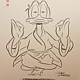 Ulrich Schröder "Donald Yogi Shadow" jap.Reibetusche/Bütten 78 x 58 cm