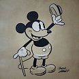 Ulrich Schröder "Mickey" Mischtechnik auf Leinwand 60 x 50 cm
