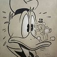 Ulrich Schröder "DD jump beak front" Kohle und Buntstift auf Leinwand 95 x 80 cm