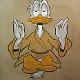 Ulrich Schröder "Yogi color" Kohle und Buntstift auf Leinwand 120 x 100 cm