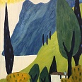 Veronika Gerber "Gardaseeufer" Öl auf Leinwand 70 x 50 cm