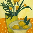 Veronika Gerber "Gelbes Blumenstilleben" Öl auf Leinwand 70 x 60 cm