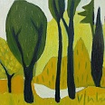 Veronika Gerber "Schlossberg Arco mit Sacra" Öl auf Leinwand 30 x 30 cm