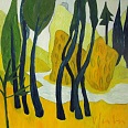 Veronika Gerber "Schlossberg Arco mit Sacra I" Öl auf Leinwand 80 x 80 cm