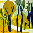 Veronika Gerber "Schlossberg Arco mit Sacra " Öl auf Leinwand 80 x 80 cm