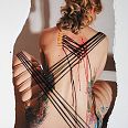 Zeno Wolf "Verwebt II" Fotografie mit Verwebung 92 x 49 cm