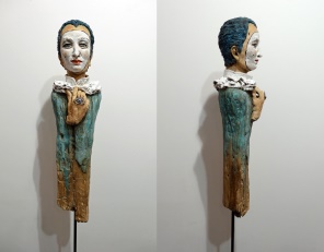 Angelika Littwin Pieper Androgyn Schwemmholz Keramik 170 x 23 cm web