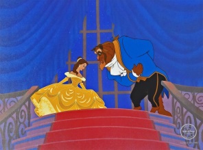 Beauty and the Beast at the ball Sericel 32 x 40 cm web