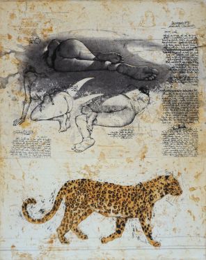 Bodo Klös Wild Cat Radierung 49 x 39 cm web