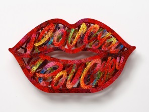 David Gerstein Read my lips wallsculpure 47 x 80 cm web