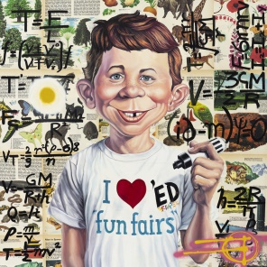 FRINGE "I loved Fun fairs" Oil on Canvas 100 x 100 cm